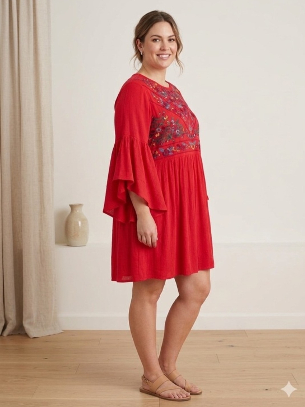 Umgee Boho Bliss Babydoll Tunic Dress XL
